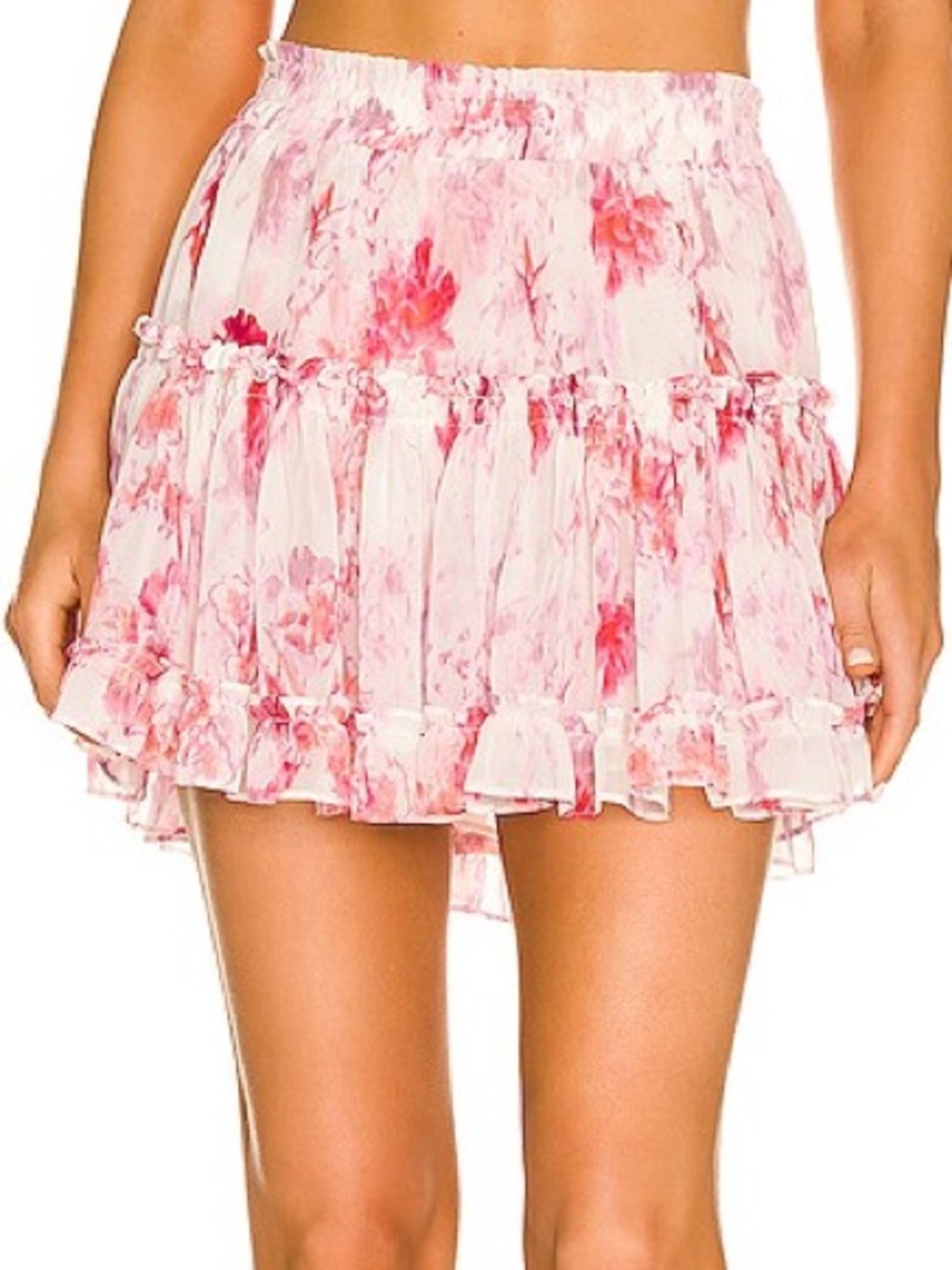 MISA Los Angeles Riane Skirt in Abstract Rose Flora